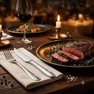 Faca de Mesa Brinox Módena 12 Peças Aço Inox Talheres Churra