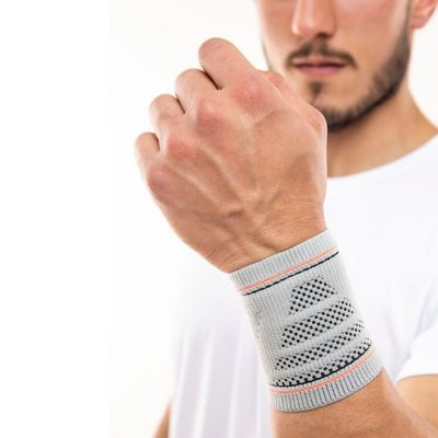 N1 Sport Protetor de Punho Training Cinza M Knit 3D com Comp