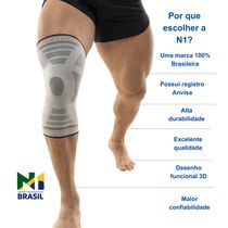 Joelheira Training N1 Sport Preta P Knit 3D Estabilização do