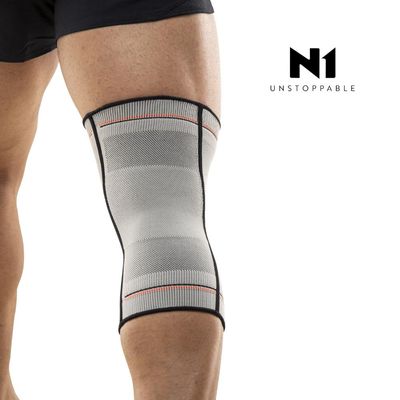 N1 Sport Joelheira Training Cinza GG Knit 3D Compressão Grad