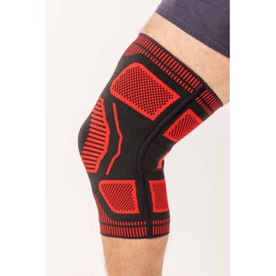 Joelheira Training Preto E Vermelho Xg Flamengo Knit 3D Comp