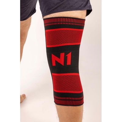 Joelheira Training Preto E Vermelho Xg Flamengo Knit 3D Comp