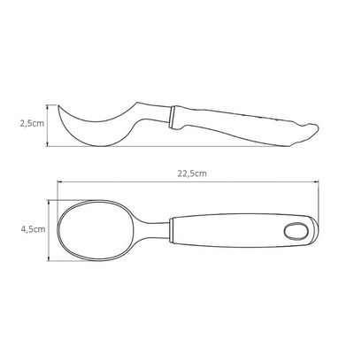 Colher para Servir Pegar Tirar Sorvete Pegador Aço Inox 22,5