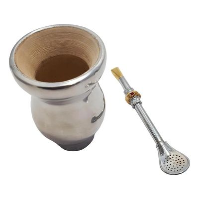 Cuia E Bomba Metal Chimarrão Mate Terere Mini Para Criança Inox