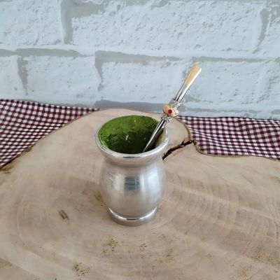 Cuia E Bomba Metal Chimarrão Mate Terere Mini Para Criança Inox