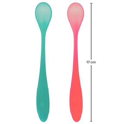2 Colher para Introdução Alimentar Buba Termossensíveis Bebê Polipropileno Coloridas
