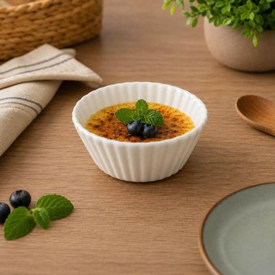 Ramequim Blanc New Bone China 140ml Branco 9x4cm Molheira Souflé Forno Servir