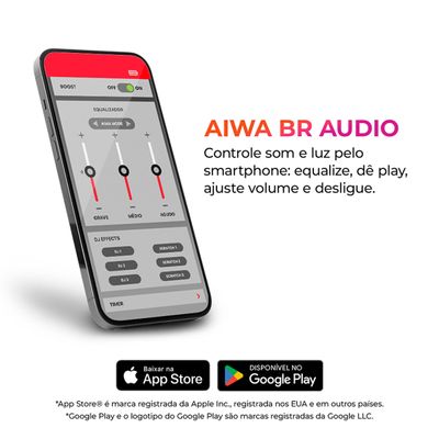 Caixa de Som Portátil Aiwa Speaker AWS-SP-04-LB 40W