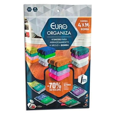 Conjunto de Organizadores a Vácuo Euro Home  5 Peças
