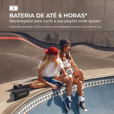 Caixa de Som Portátil Aiwa Speaker AWS-SP-04-LB 40W