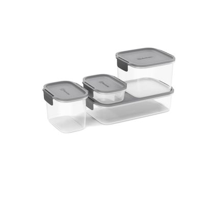 Kit Potes Herméticos Electrolux 4 Peças Empilháveis