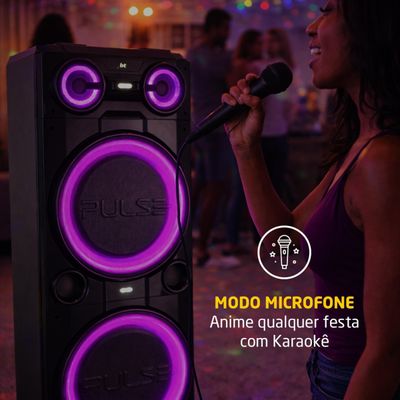 Torre de Som Pulse SP517 2500W RMS Bluetooth TWS LED Duplo Bivolt