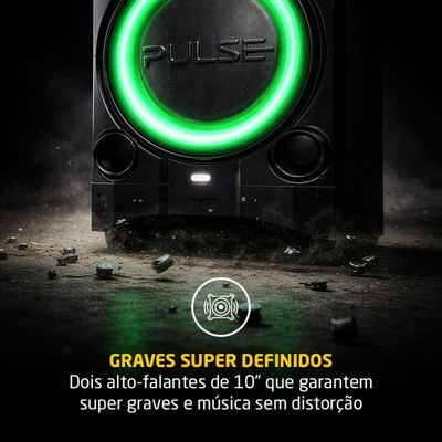 Torre de Som Pulse SP517 2500W RMS Bluetooth TWS LED Duplo Bivolt