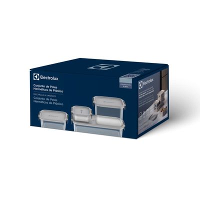 Kit Potes Herméticos Electrolux 4 Peças Empilháveis