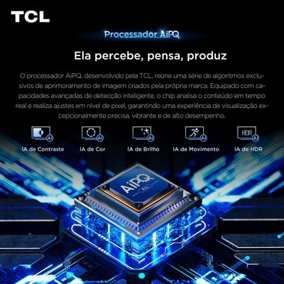 Smart TV 55 4K QLED TCL 55P7L Google TV 120Hz
