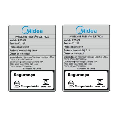 Panela de Pressão Elétrica Midea 5L NutriPro Digital Preto / 220