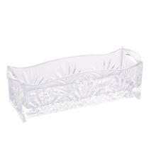 Porta Talher de Cristal Lyor Dublin 27x8x9cm Alto Relevo
