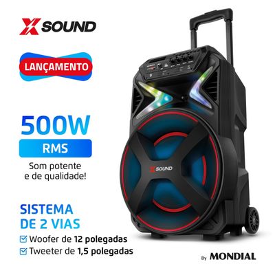 Caixa de Som Amplificada Mondial XSound CM-500-N
