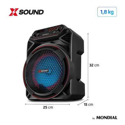 Caixa de Som Amplificada Mondial XSound CM-220-N