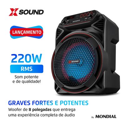 Caixa de Som Amplificada Mondial XSound CM-220-N