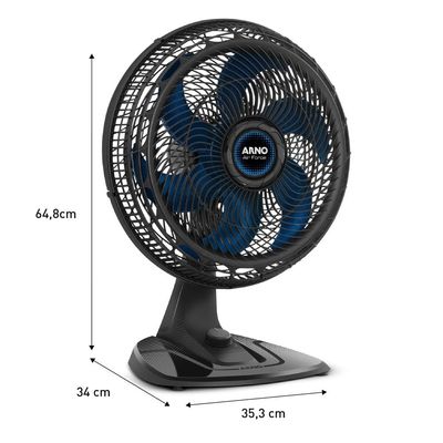 Ventilador de Mesa Arno Air Force VA46 Preto / 110