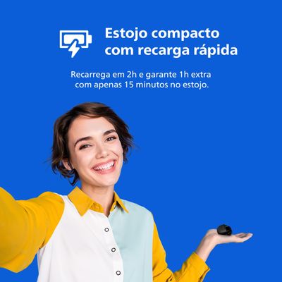 Fone de Ouvido Philips TAT1139BK/00 Preto