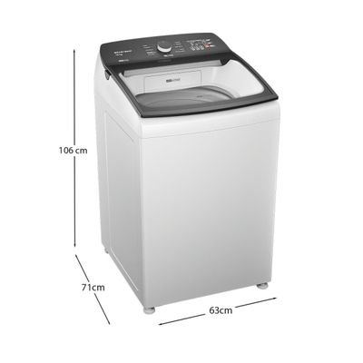 Máquina de Lavar Brastemp BWF16AB 16kg Ciclo Tira Manchas Advanced Smart Sensor Reuso de Água Branca Branco / 220