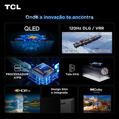 Smart TV 55 4K QLED TCL 55P7L Google TV