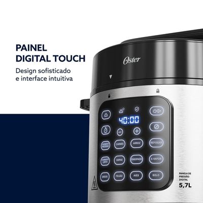 Panela de Pressão Elétrica Oster OPAN930 5,7L Preto / 110