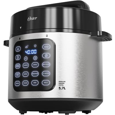 Panela de Pressão Elétrica Oster OPAN930 5,7L Preto / 110