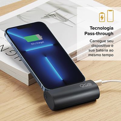 Power Bank i2GO PROBAT020 5000mAh Lightning Preto