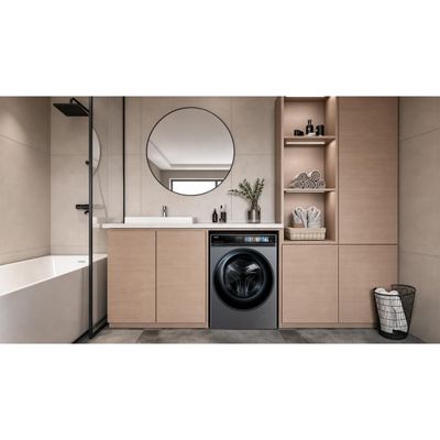 Lava e Seca Haier 12kg/7kg Inverter Cinza Cinza / 110