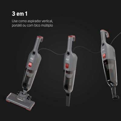 Aspirador de Pó Vertical WAP Power Speed Max 1600W 3 em 1 vermelho / 220
