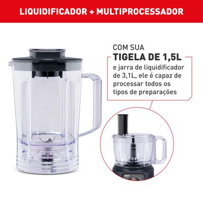 Multiprocessador Arno Multichef MP72 1000W Preto / 220