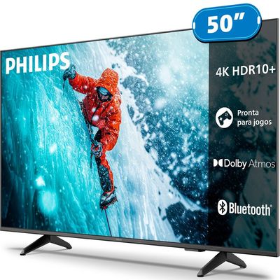 Smart TV Philips 50, 4K UHD, Titan OS, DLED - 50PUG7300/78 Preto / Bivolt