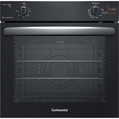 Forno de Embutir a Gás OC8GM 80 Litros Continental Preto / 220V