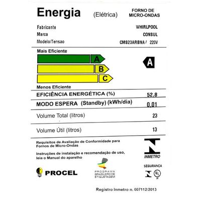 Micro-Ondas CMS23AR 23 Litros Inox Consul Prata / 220V