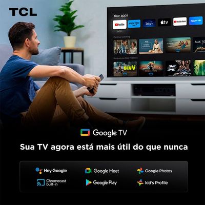 Smart TV TCL 65C6K 65 4K Mini LED Android TV Semp Tcl Preto / Bivolt