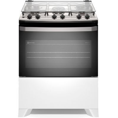 Fogão 5 Bocas FE5IW Mesa Inox PerfectCook VaporBake Electrolux Branco / Bivolt