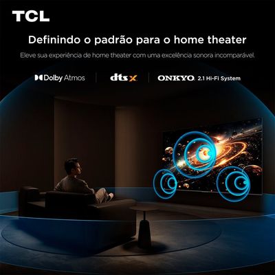 Smart TV TCL 65C6K 65 4K Mini LED Android TV Semp Tcl Preto / Bivolt