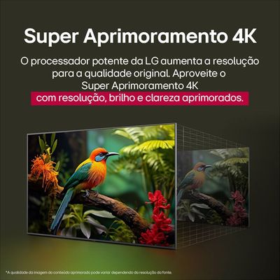 Smart TV LG 60 Polegadas AI 4K UHD webOS Google Alexa HDR 60UA8550PSA Preto / Bivolt