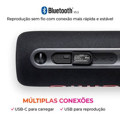 Caixa de Som Speaker 40W, Bluetooth, IPX5, AWS-SP-04-LB Aiwa Preto / Bivolt