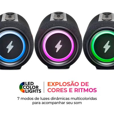 Caixa de Som Speaker 40W, Bluetooth, IPX5, AWS-SP-04-LB Aiwa Preto / Bivolt