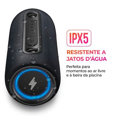 Caixa de Som Speaker 40W, Bluetooth, IPX5, AWS-SP-04-LB Aiwa Preto / Bivolt