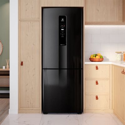 Geladeira Electrolux 490 Litros, Frost Free, Inverse, Black Inox - IB7B Preto / 220V