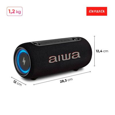 Caixa de Som Speaker 40W, Bluetooth, IPX5, AWS-SP-04-LB Aiwa Preto / Bivolt