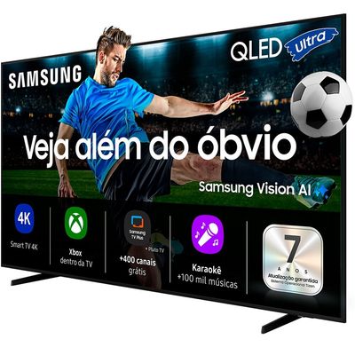 Smart TV QN55Q7FAAGXZD 55 Q7F 2025 AI TV QLED Ultra 4K Samsung Preto