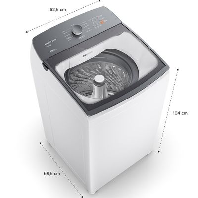 Máquina de Lavar BWJ14AB 14 kg Smart Sensor Reduzir Tempo Brastemp Branco / 110V