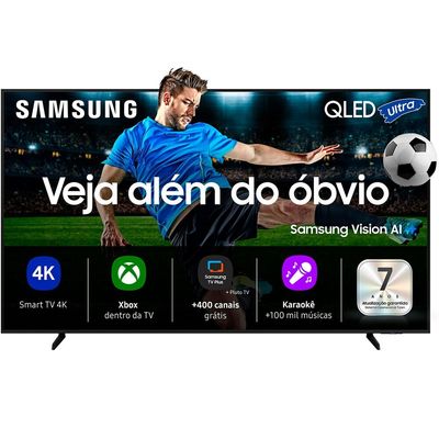 Smart TV QN55Q7FAAGXZD 55 Q7F 2025 AI TV QLED Ultra 4K Samsung Preto