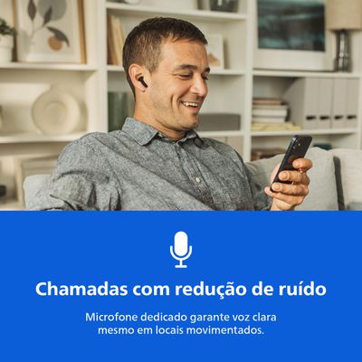 Fone de Ouvido Philips TAT1139BK/00 Bluetooth TWS